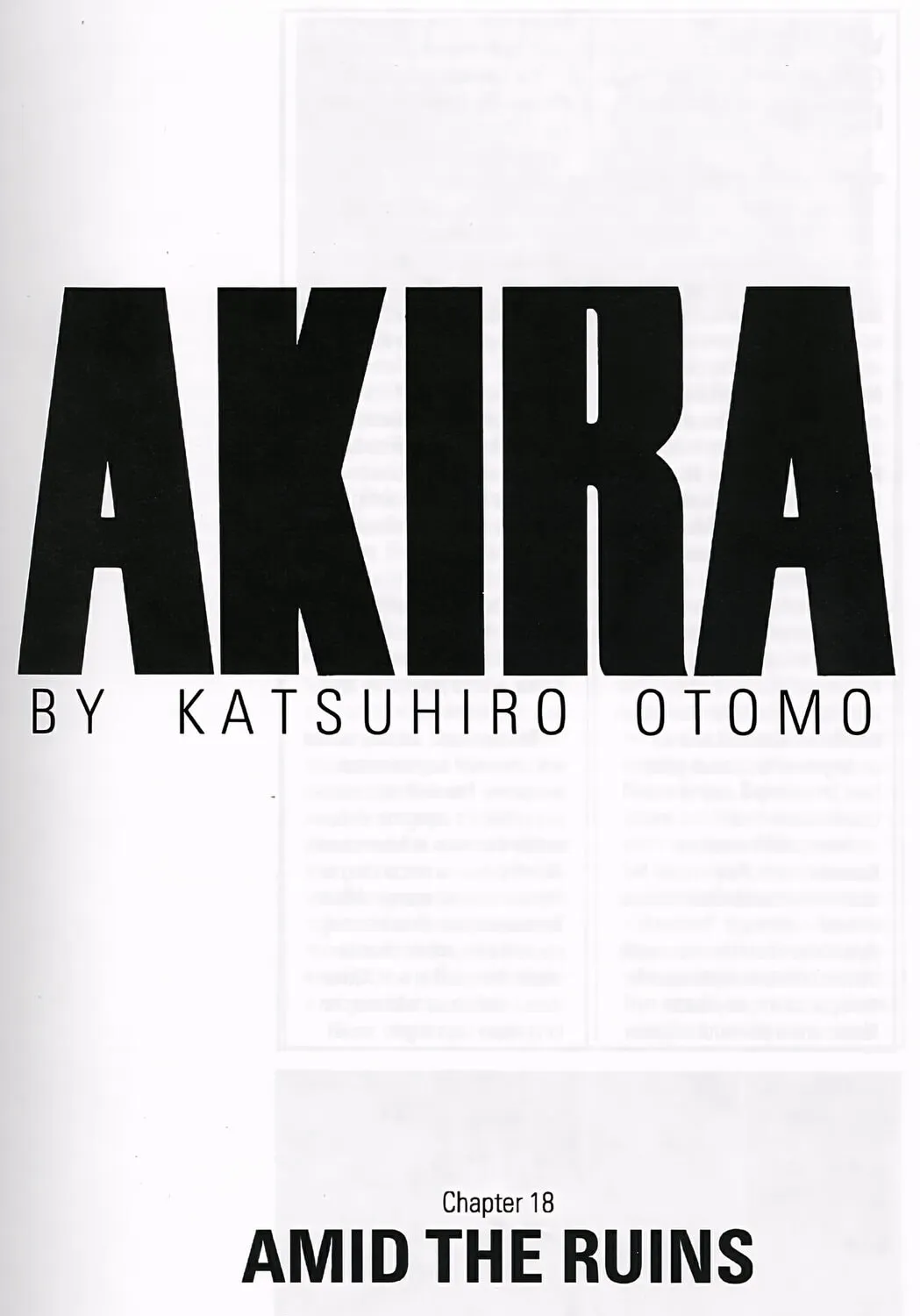 Akira (Colored) Chapter 18 page 1 - 