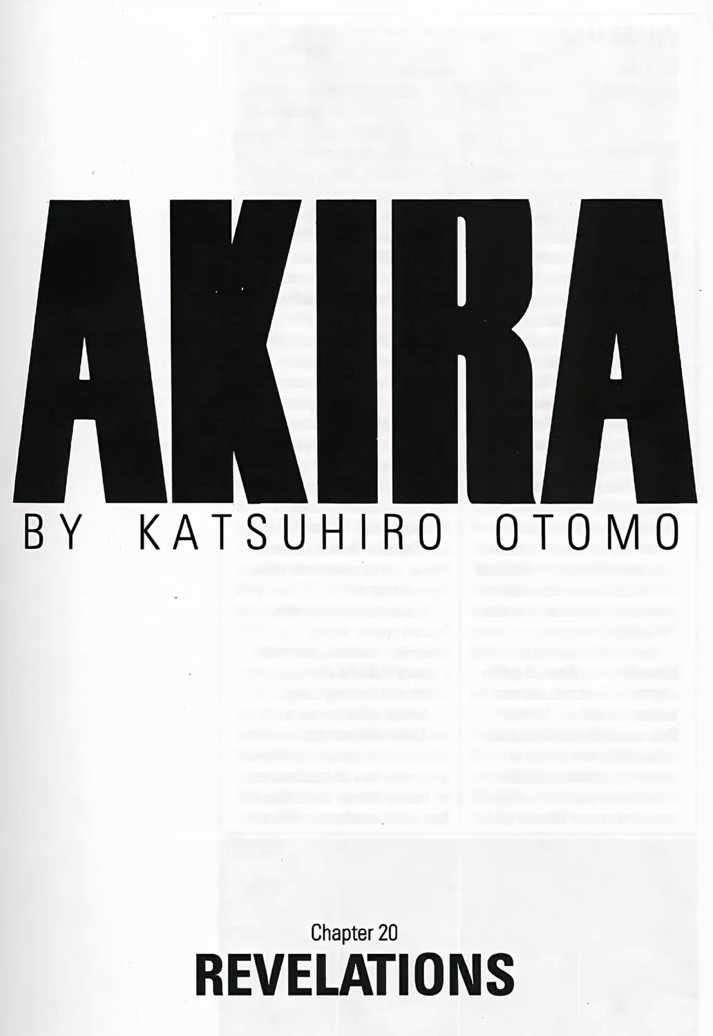 Akira (Colored) Chapter 20 page 1 - 