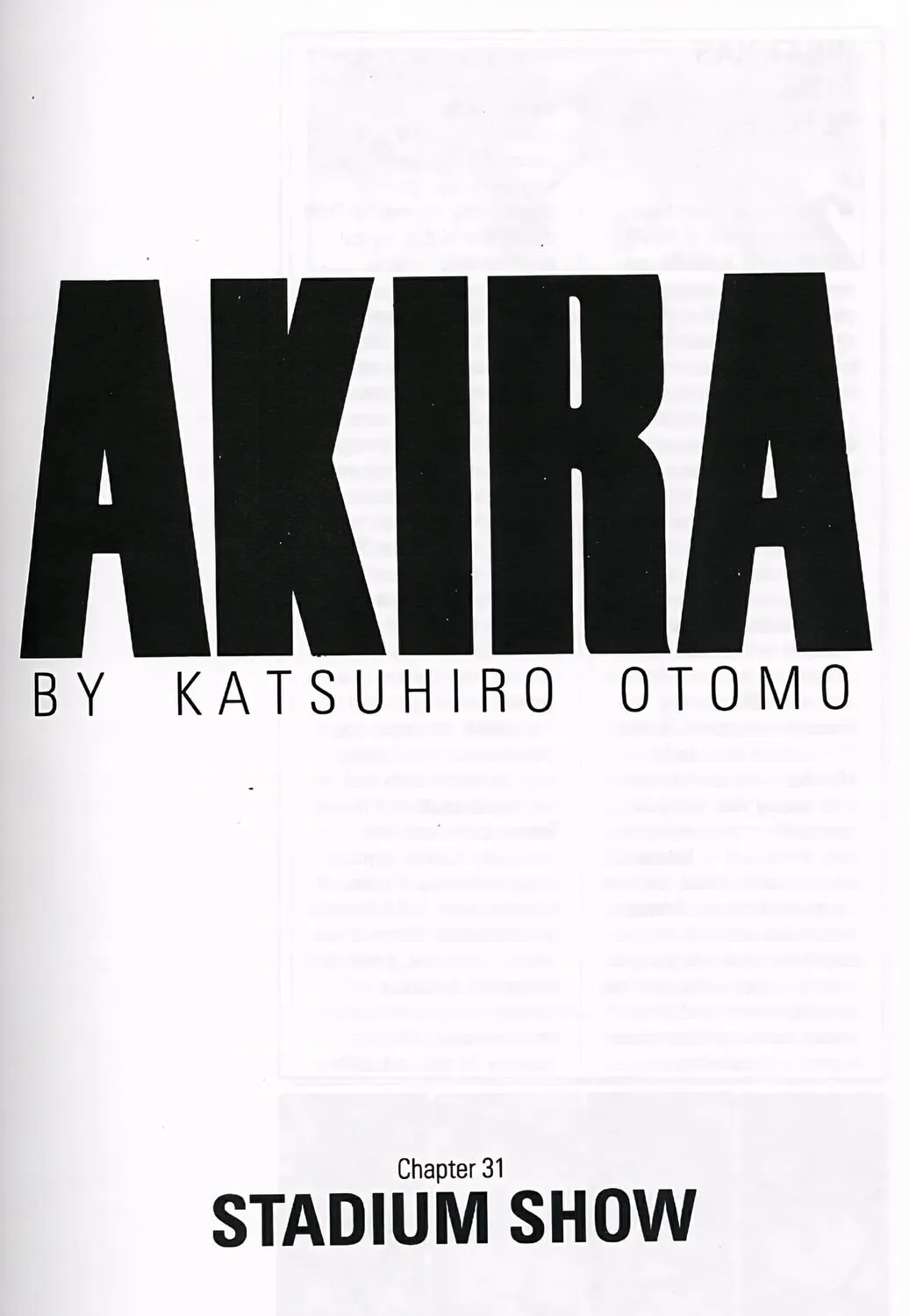 Akira (Colored) Chapter 31 page 1 - 
