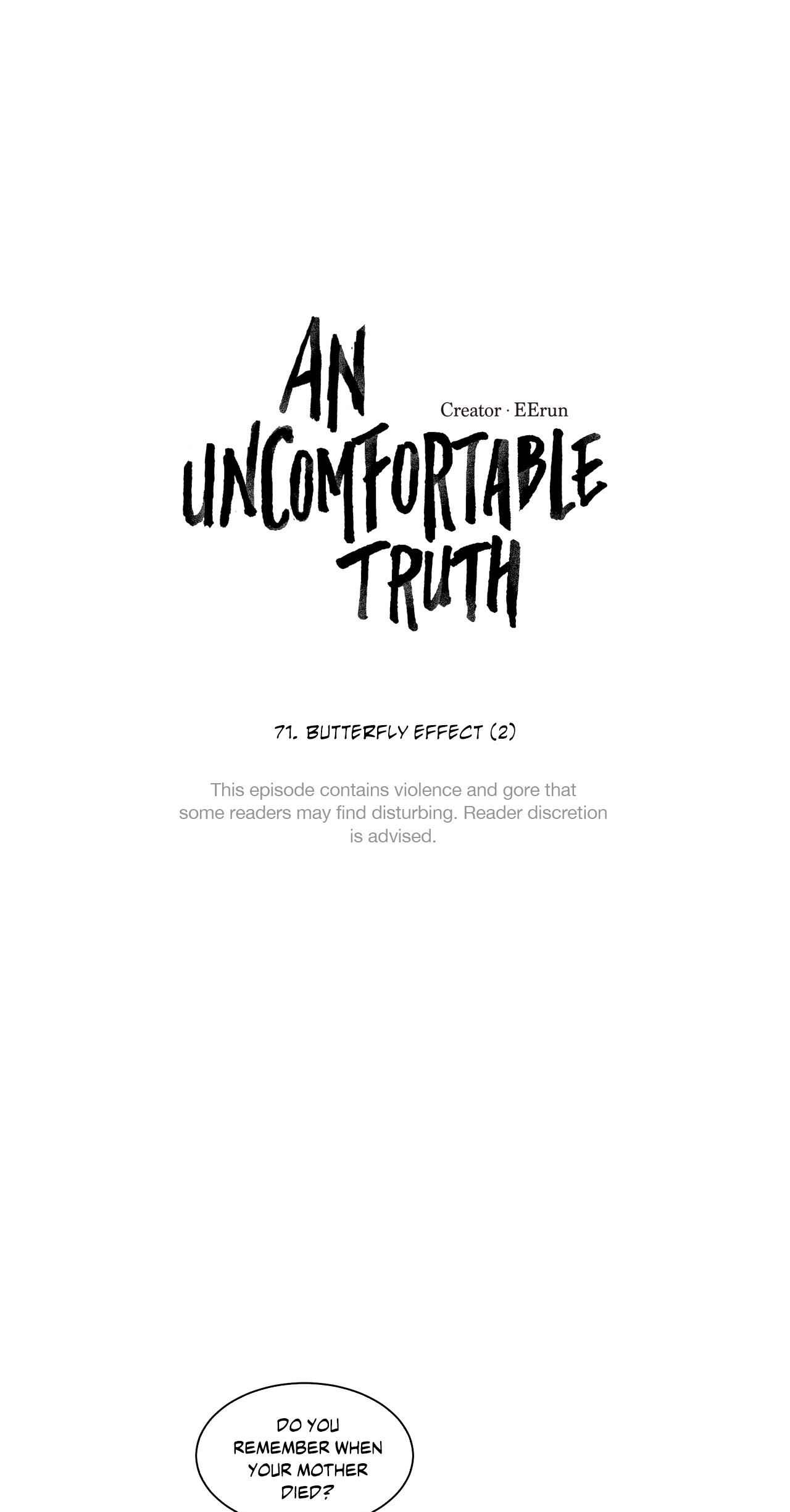 An Uncomfortable Truth Chapter 72 page 1 - 