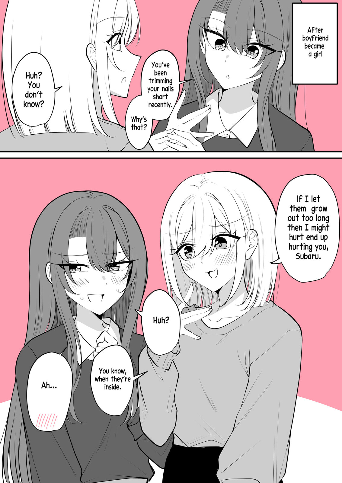 Aru Hi Kareshi ga Onnanoko ni Natte Shimatta Couple no Nichijou Chapter 58 page 2 - 
