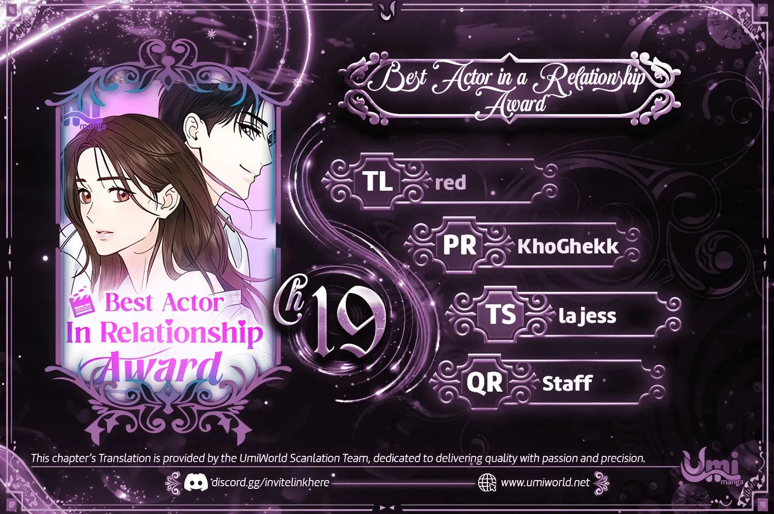 Best Actor in a Relationship Award Chapter 19 page 1 - 