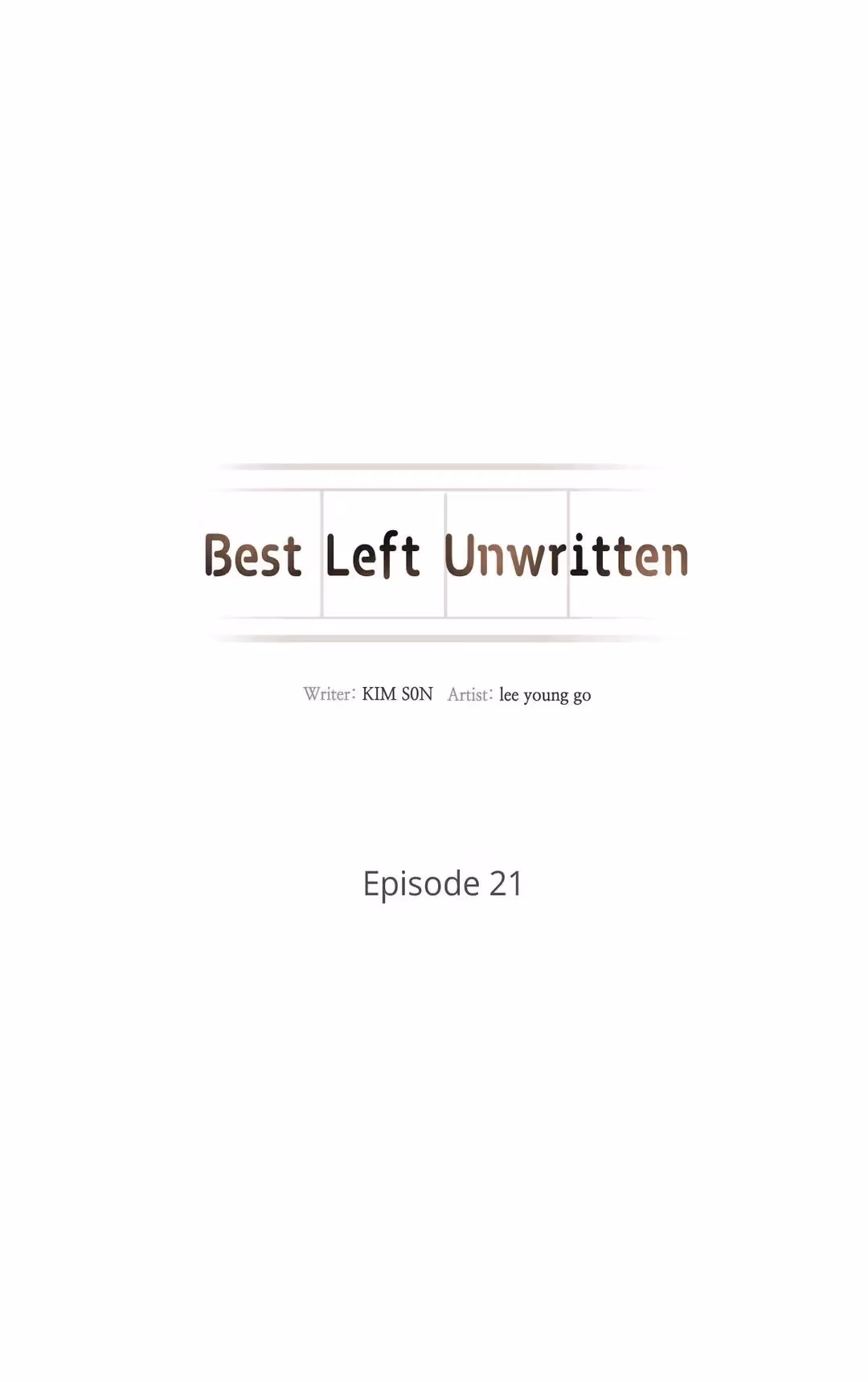 Best Left Unwritten Chapter 21 page 3 - 