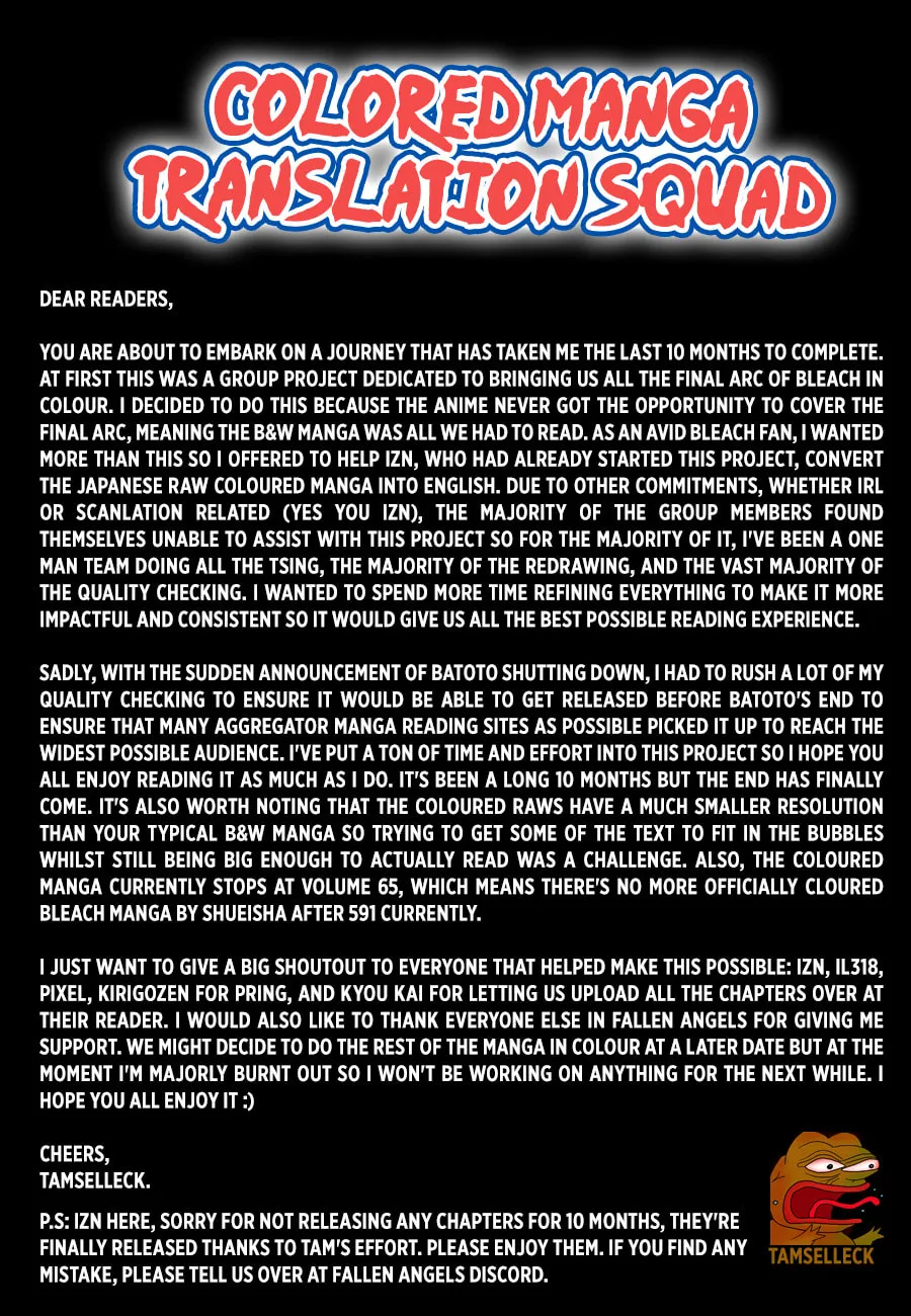 Bleach (Colored) Chapter 480.1 page 2 - 