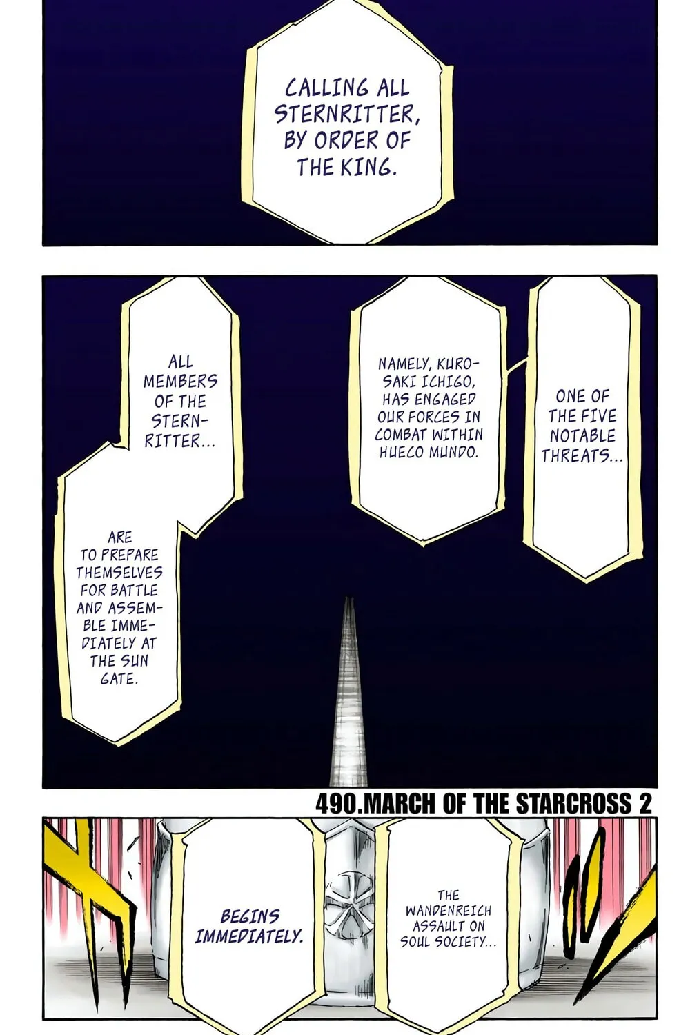 Bleach (Colored) Chapter 490 page 1 - 
