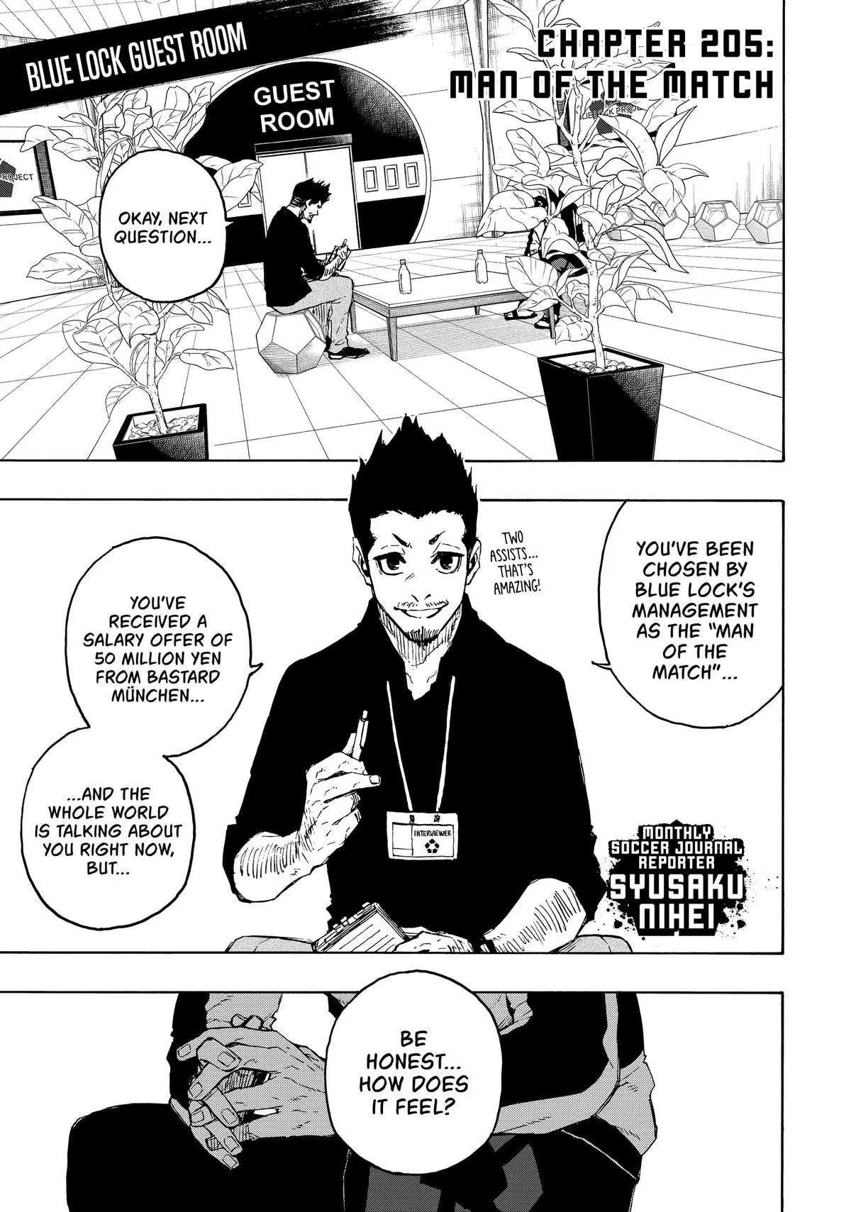 Blue Lock Chapter 205 page 1 - 