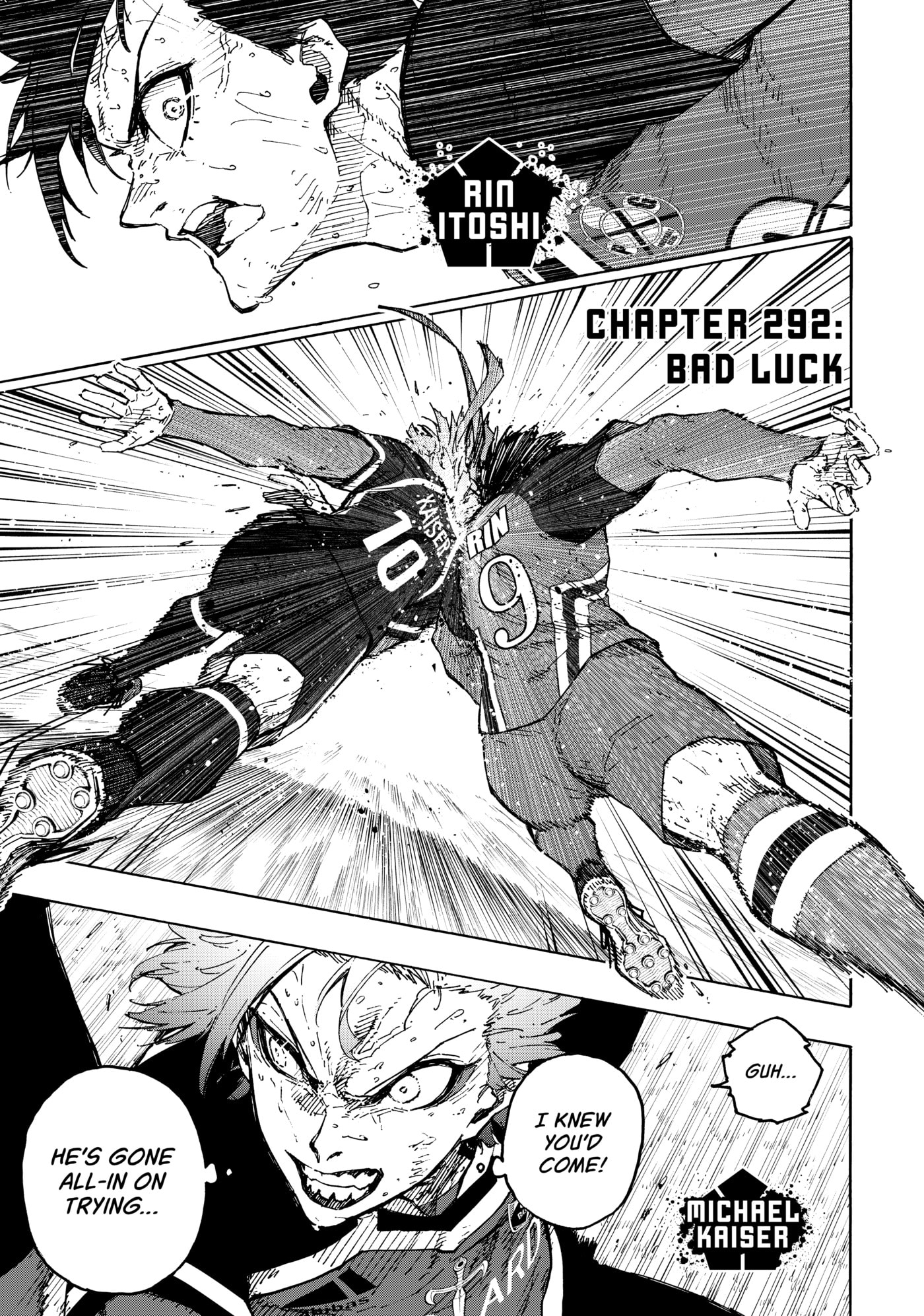 Blue Lock Chapter 292 page 1 - 