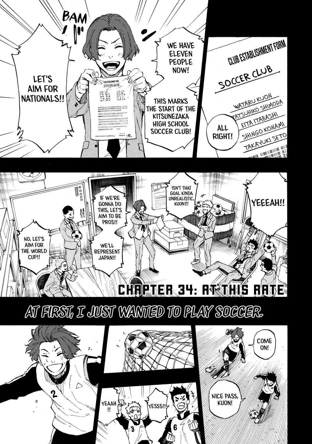Blue Lock Chapter 34 page 1 - 