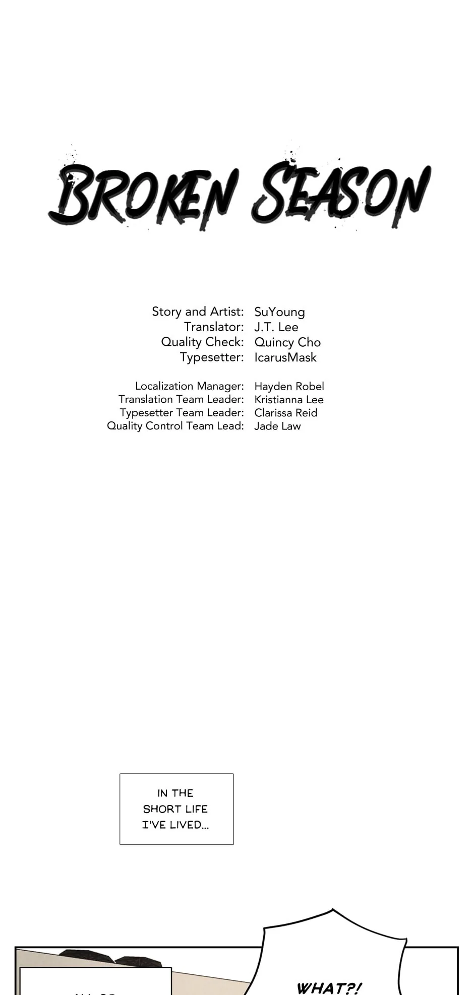 Broken Season Chapter 1 page 1 - 