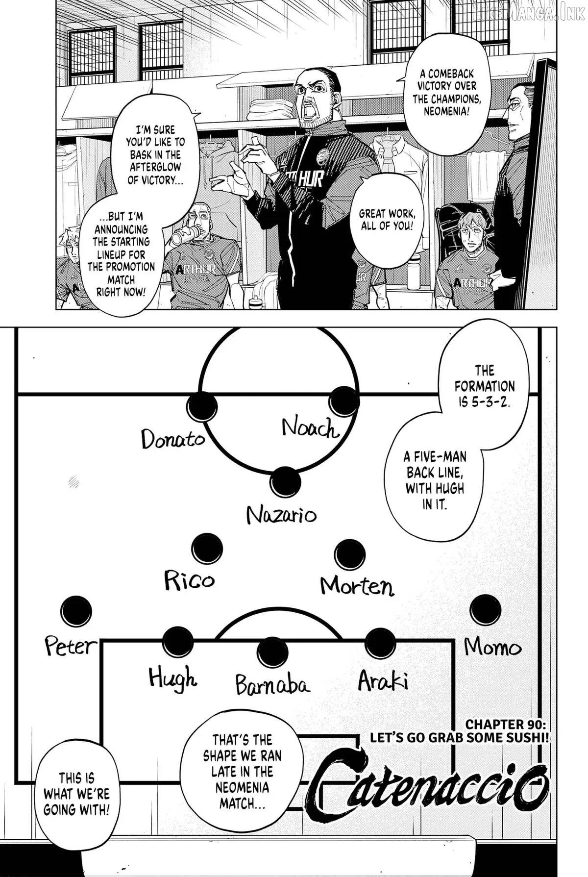 Catenaccio  Manga Chapter 90 page 1 - 