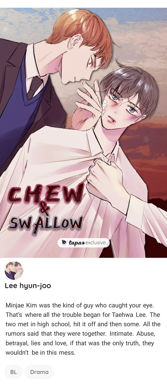 Chew and Swallow Chapter 0 page 1 - 