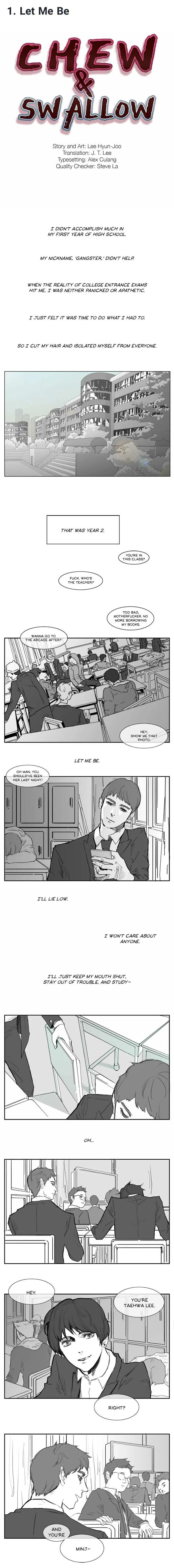 Chew and Swallow Chapter 1 page 1 - 
