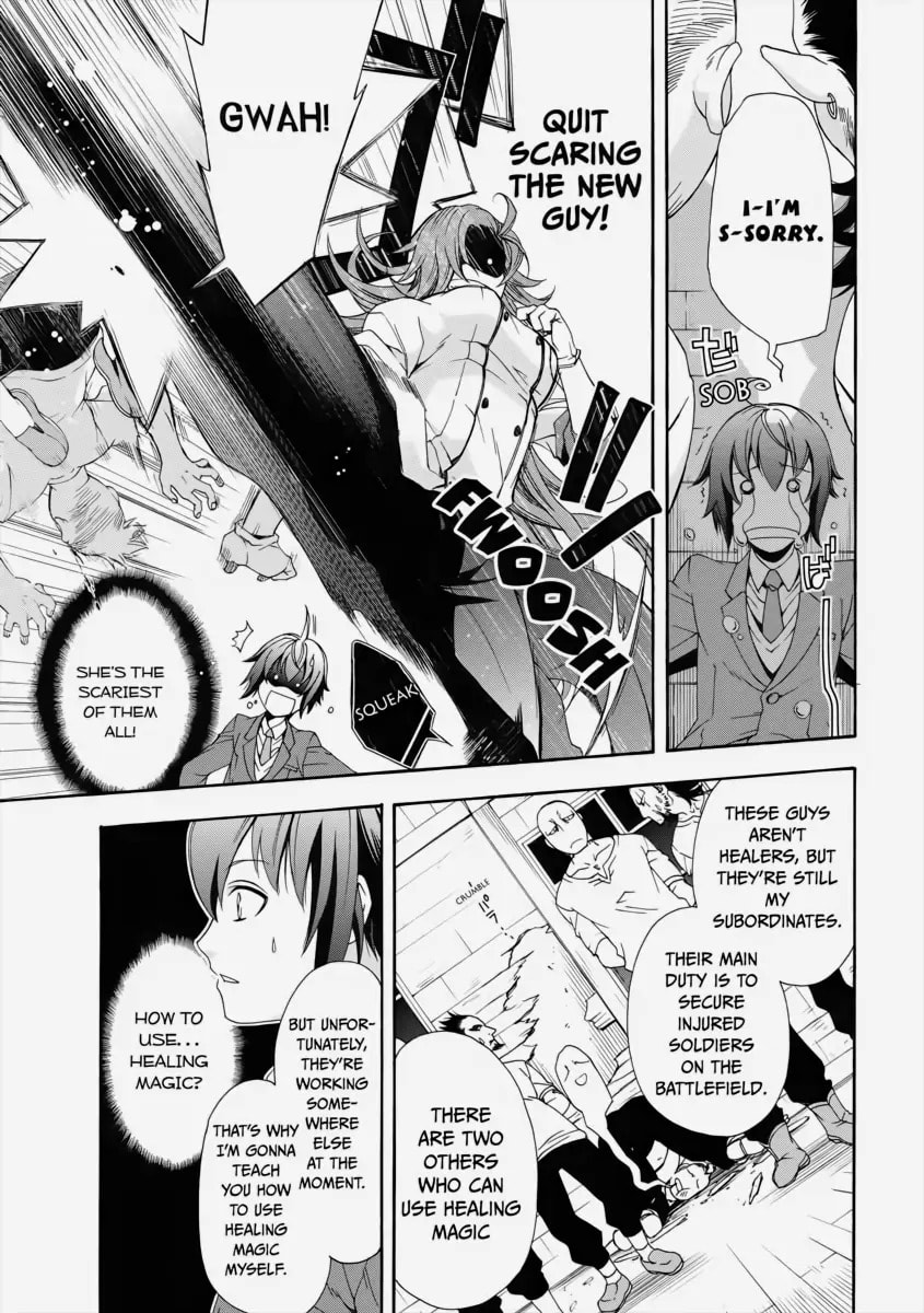 Chiyu Mahou no Machigatta Tsukaikata: Senjou o Kakeru Kaifuku Youin Chapter 1 page 44 - 