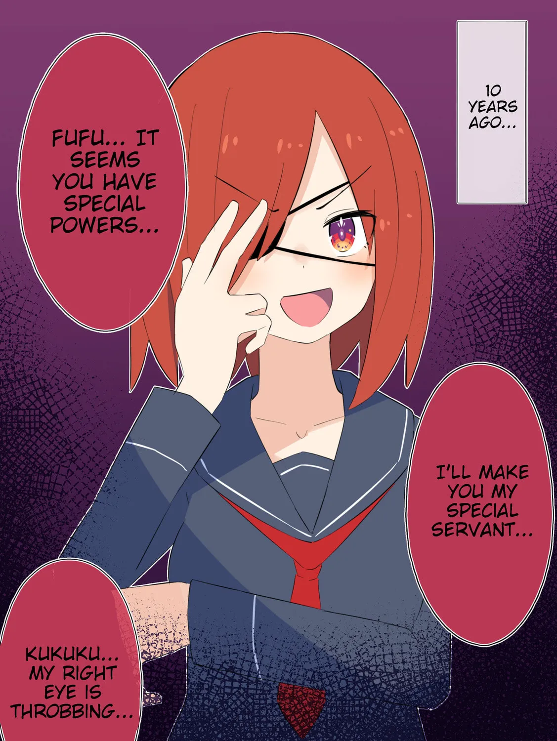 Chuunibyou-chan after 10 years. (Colored) Chapter 1 page 1 - 