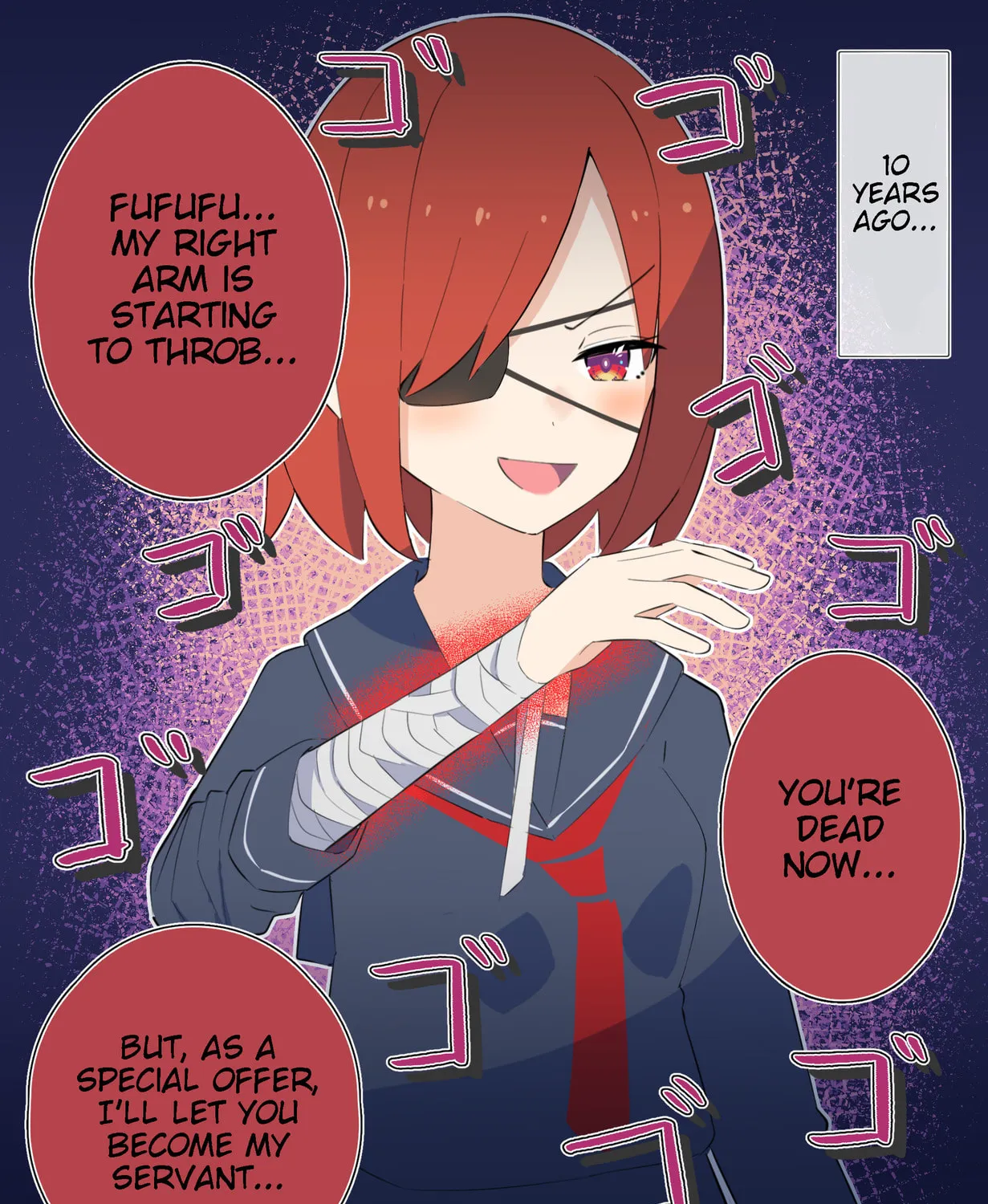 Chuunibyou-chan after 10 years. (Colored) Chapter 2 page 1 - 