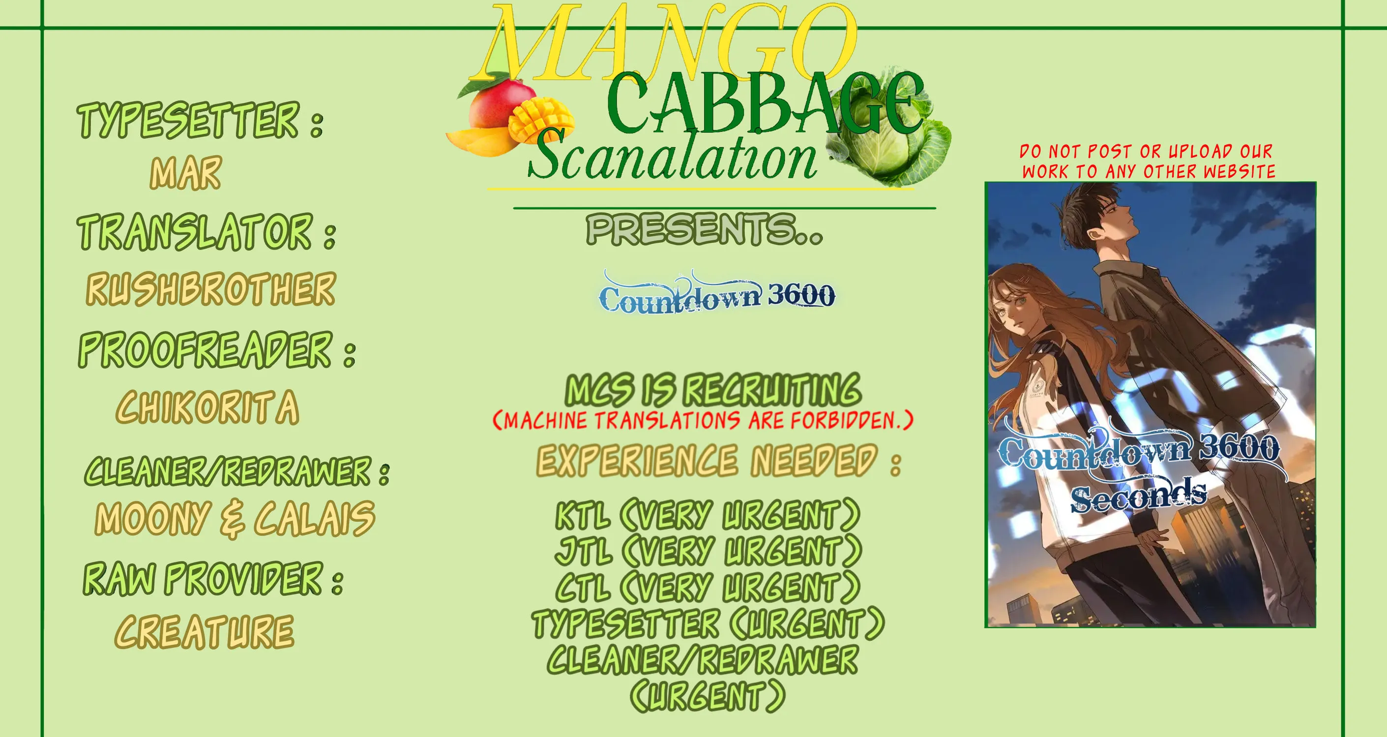 Countdown 3600 Seconds Chapter 2 page 1 - 