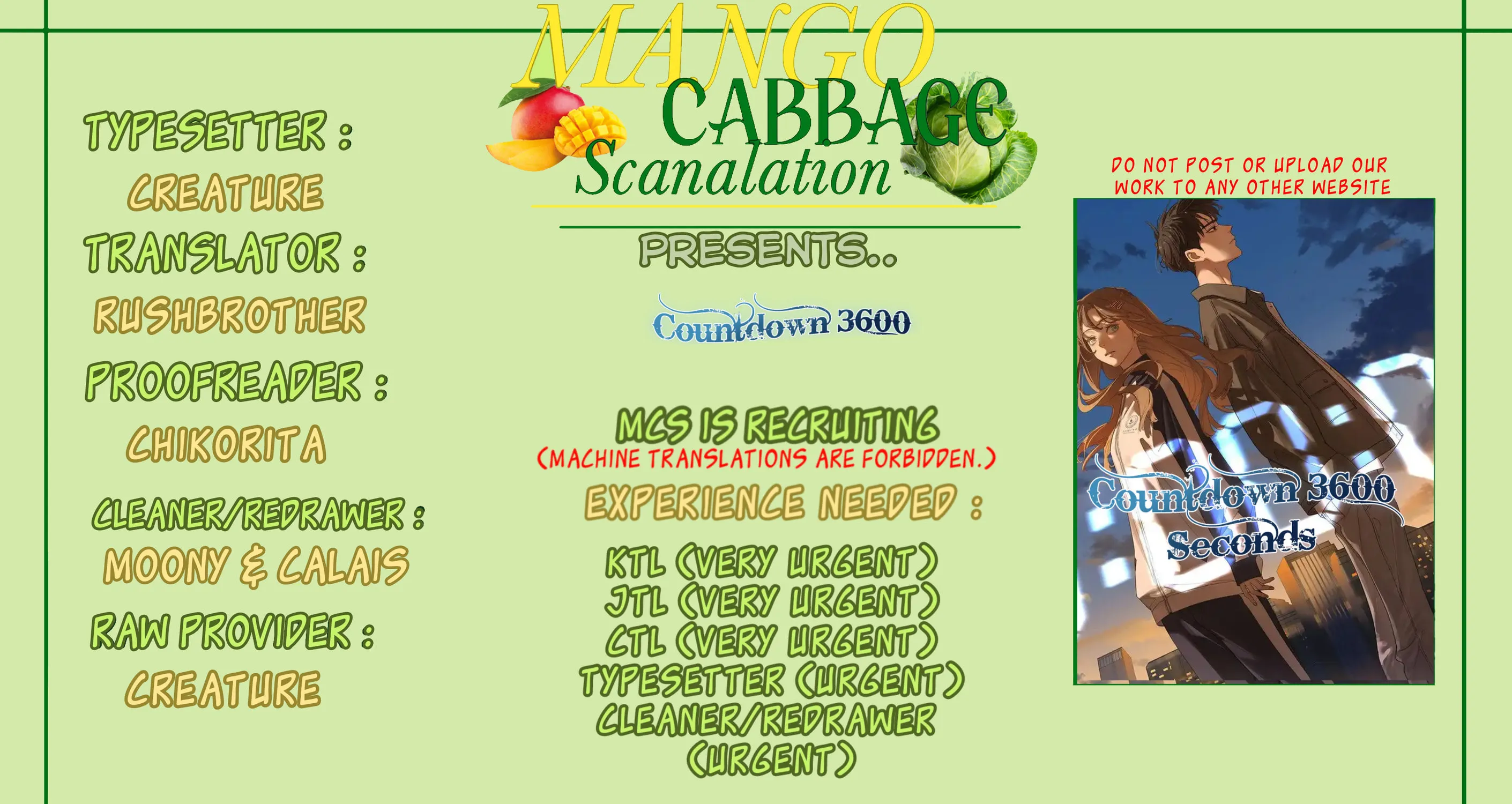 Countdown 3600 Seconds Chapter 4 page 1 - 