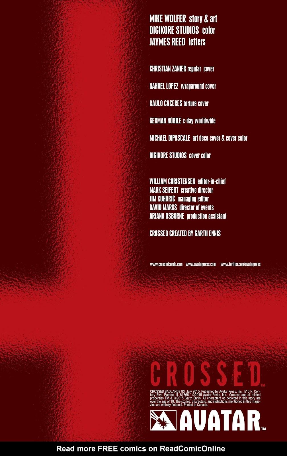 Crossed: Badlands Chapter 83 page 3 - 