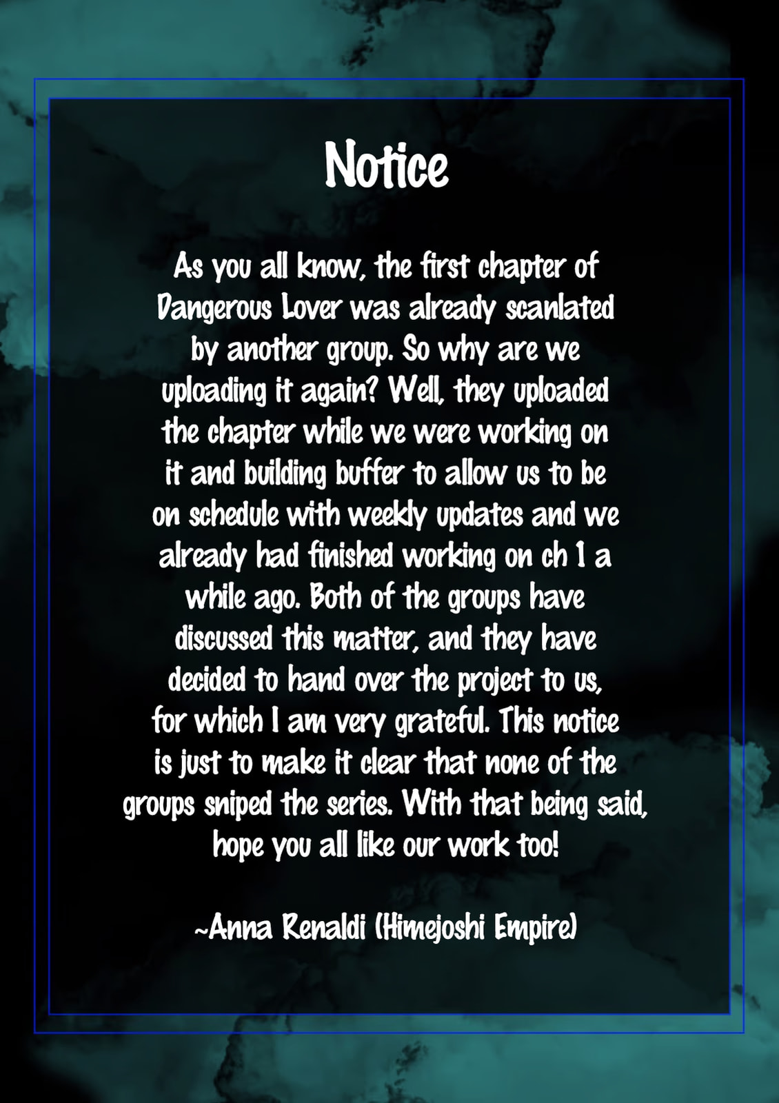 Dangerous Lover Chapter 1 page 1 - 