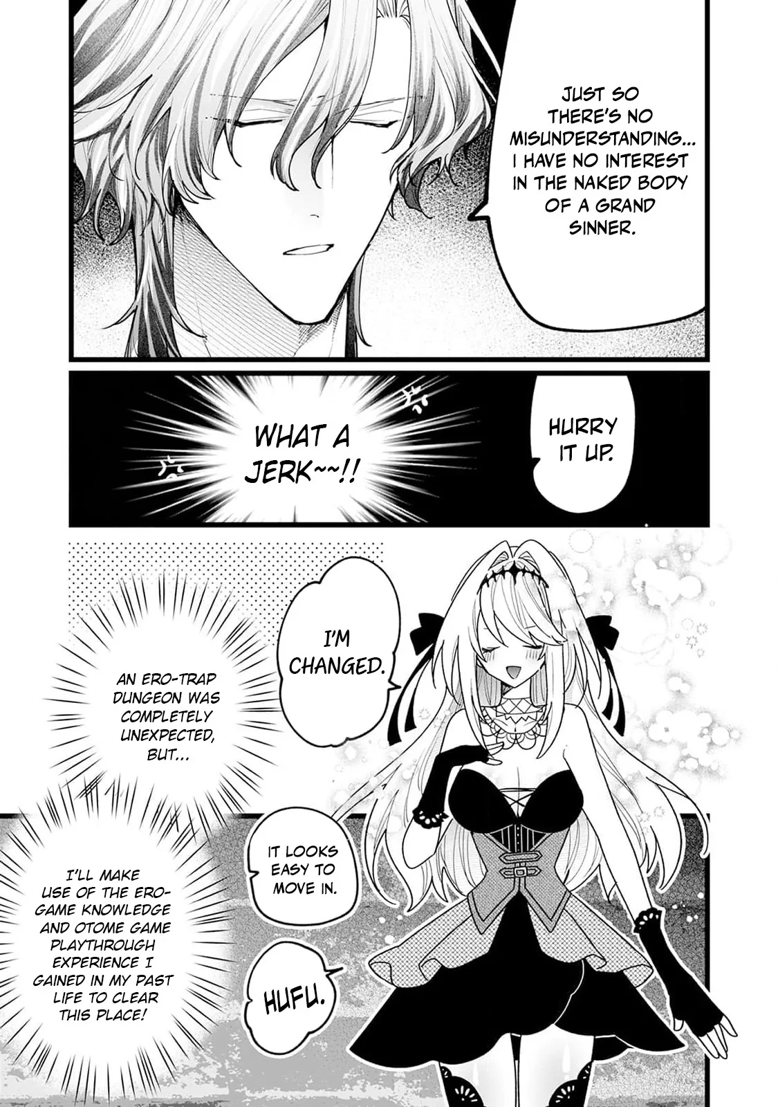 Danzai = Erotic Trap Dungeon!? ~Akuyaku Reijou ni Tensei Shitara Enzai de Tsuihou Sareta no de Kouryaku Taishou no Assassin to Touha Shimasu~ Chapter 1 page 34 - 