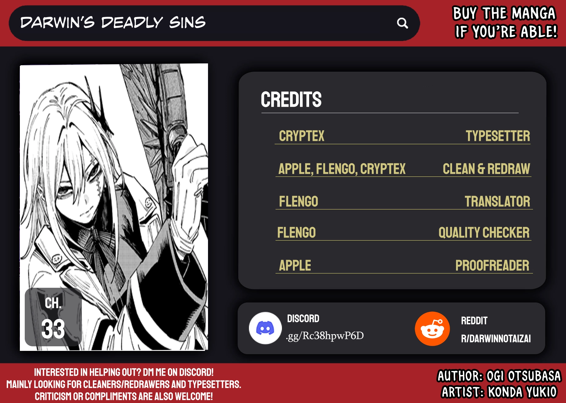 Darwin's Deadly Sins Chapter 33 page 1 - 