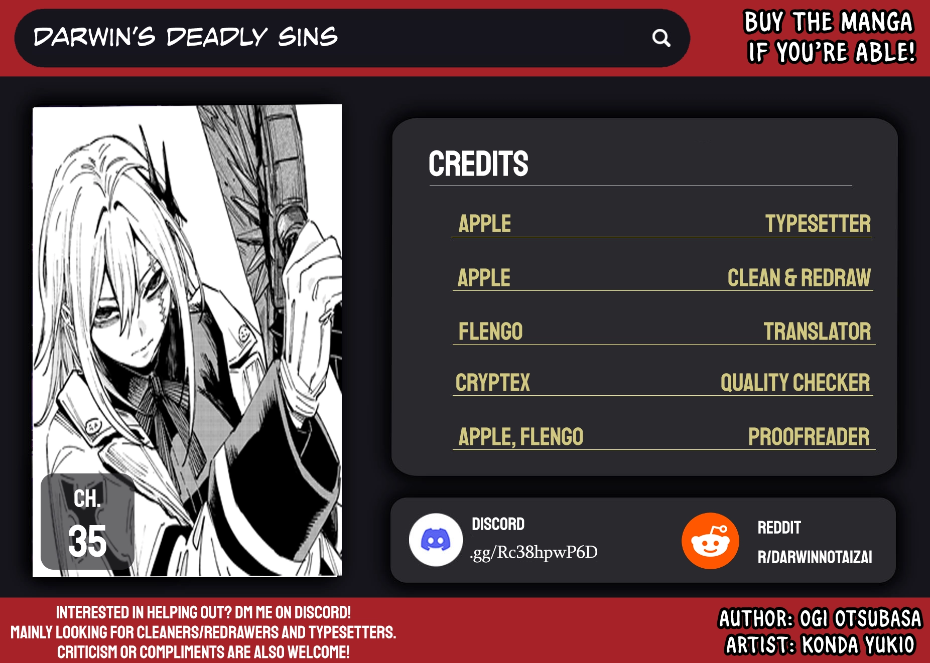 Darwin's Deadly Sins Chapter 35 page 1 - 