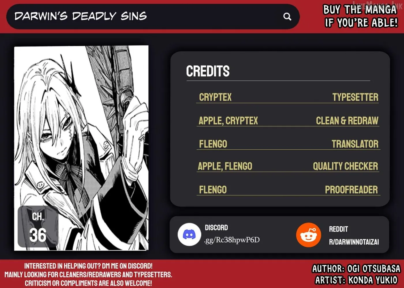 Darwin's Deadly Sins Chapter 36 page 1 - 
