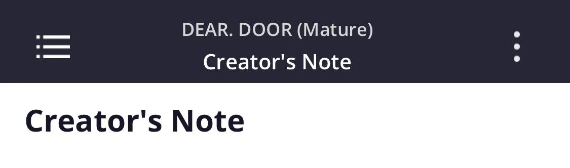 Dear. Door Chapter 2019 page 1 - 