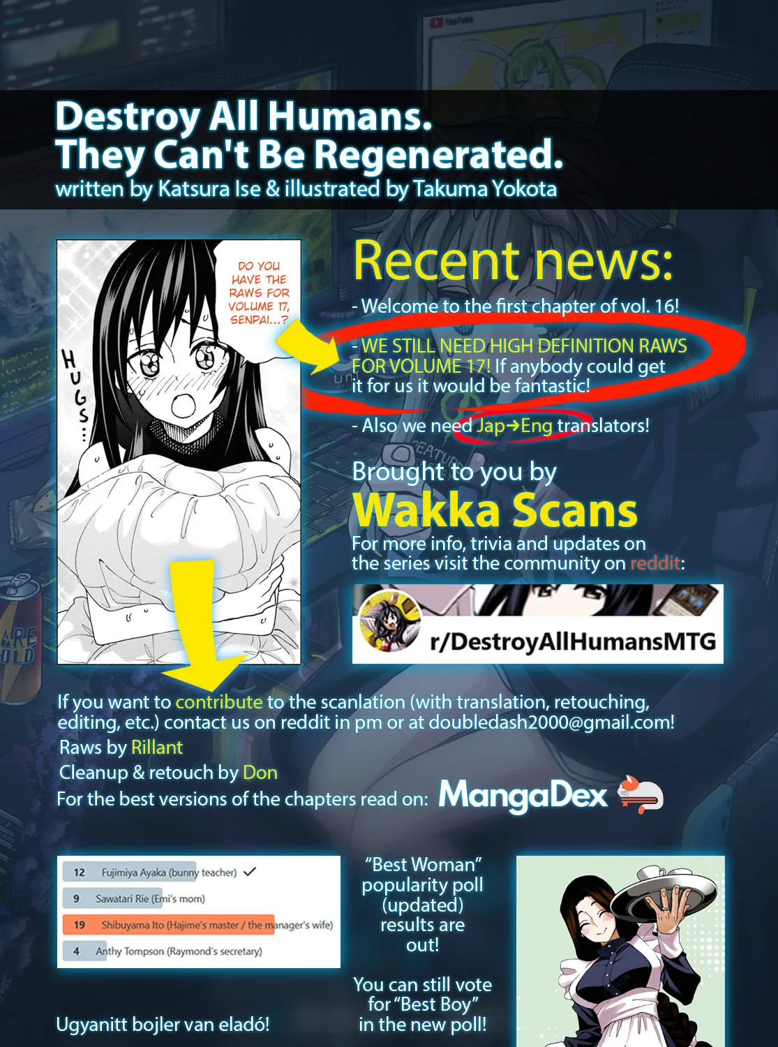 Destroy all humankind. They can't be regenerated. Chapter 60 page 103 - 