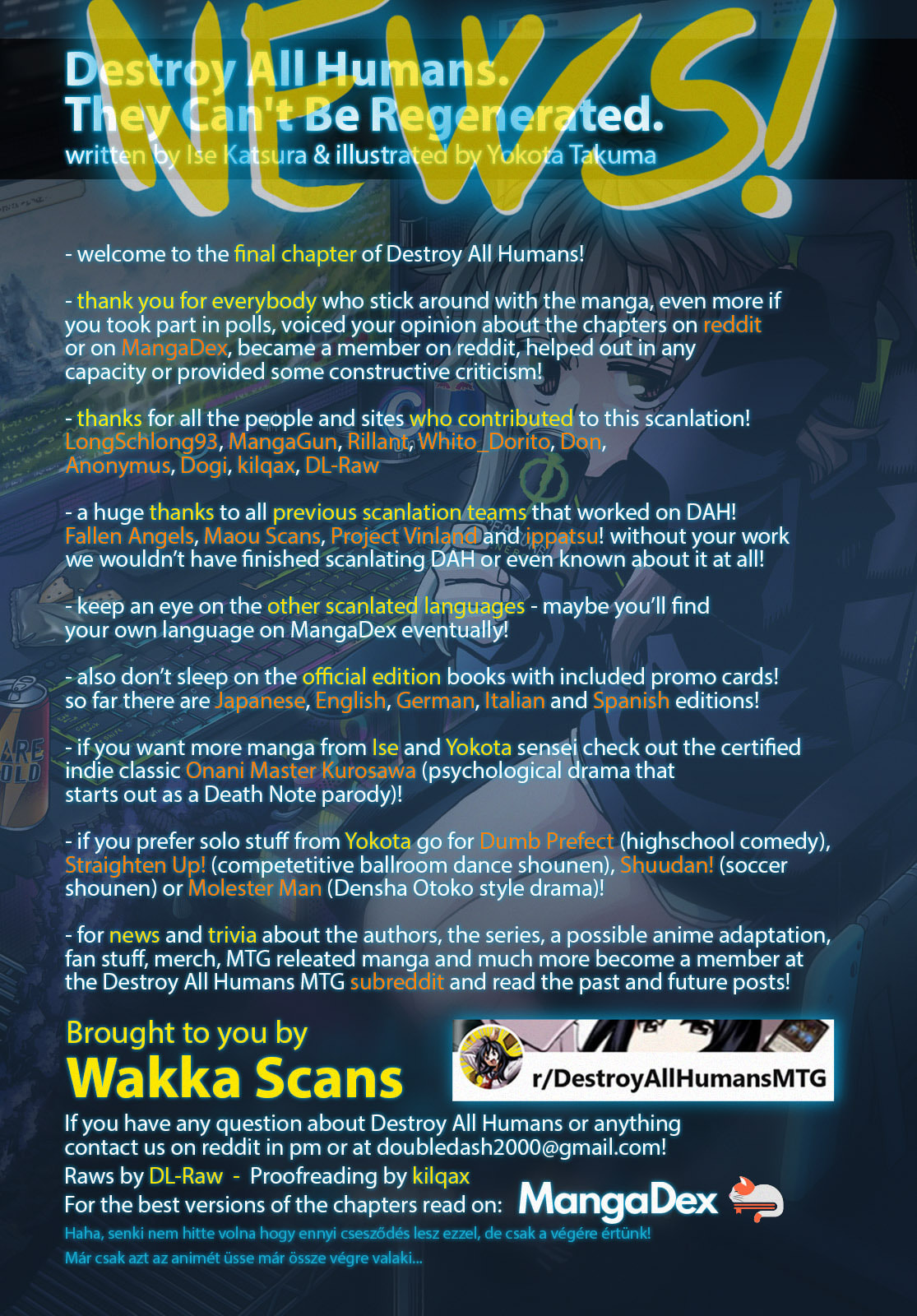 Destroy all humankind. They can't be regenerated. Chapter 71 page 1 - 