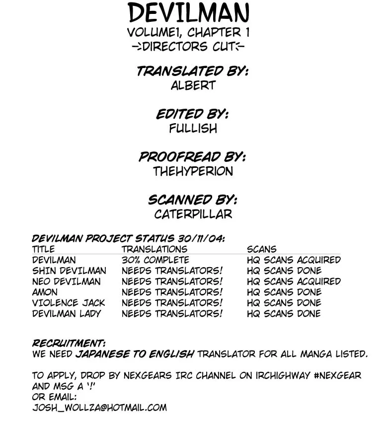 Devilman Chapter 0 page 37 - 
