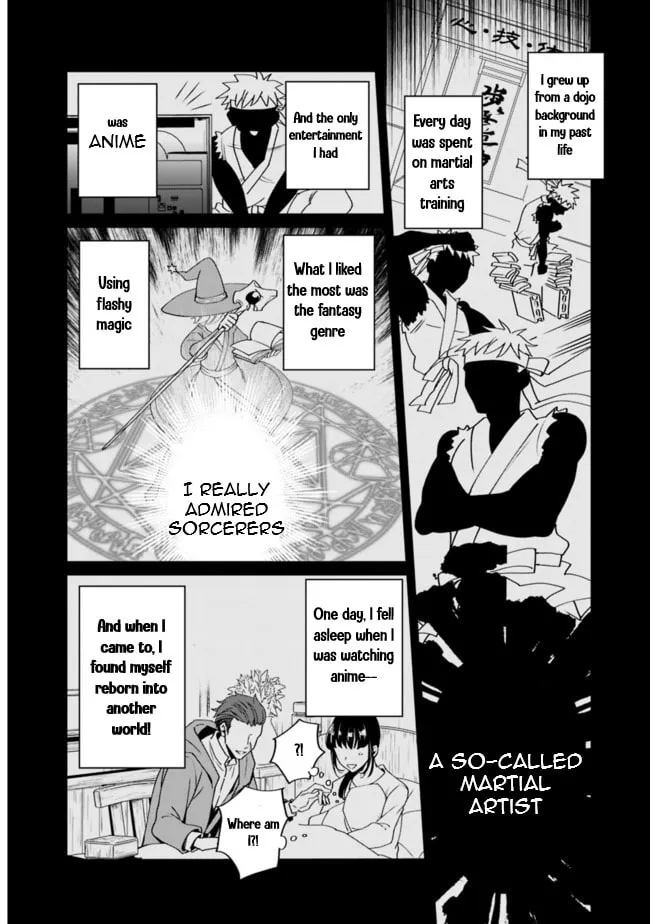 Doryoku Shisugita Sekai Saikyou no Butouka ha, Mahou Sekai wo Yoyuu de Ikinuku. Chapter 1 page 4 - 