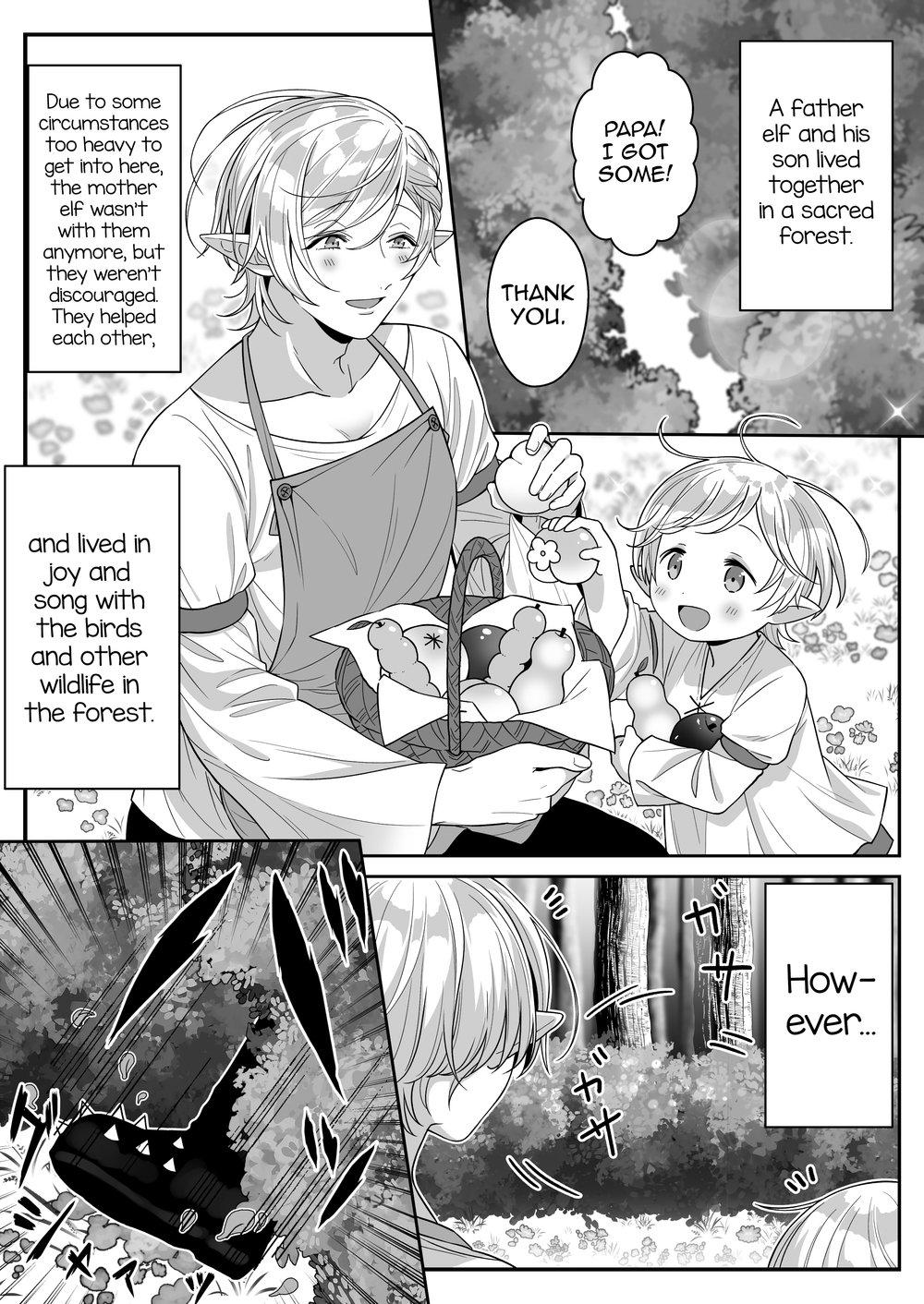 Elf Oyako Seidorei Ichiba nite Hanbaichuu Chapter 1 page 2 - 