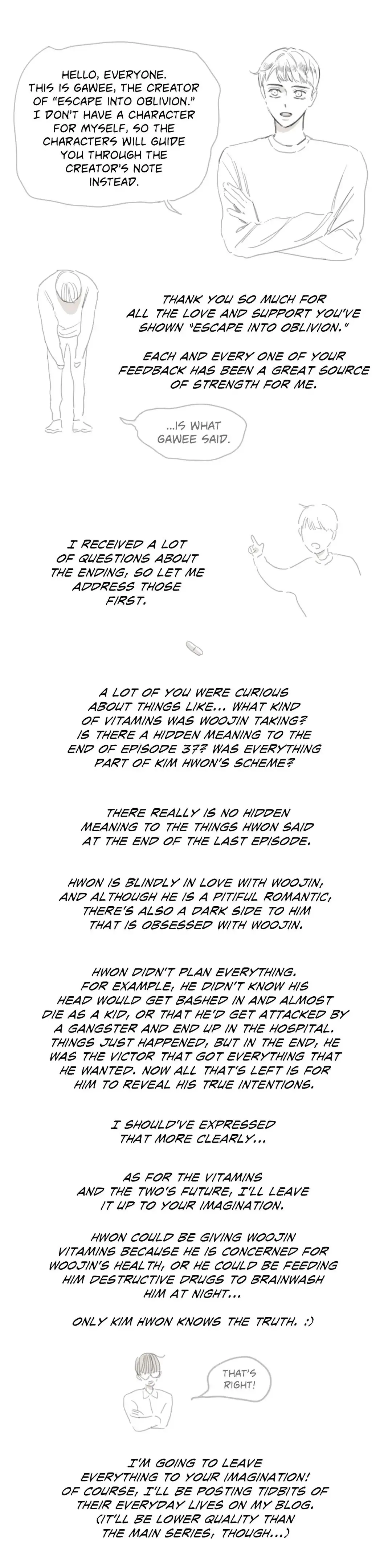Escape into Oblivion Chapter 37.5 page 1 - 
