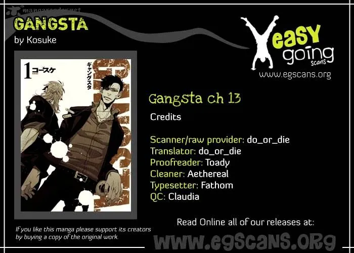 Gangsta.  Manga Chapter 13 page 1 - 