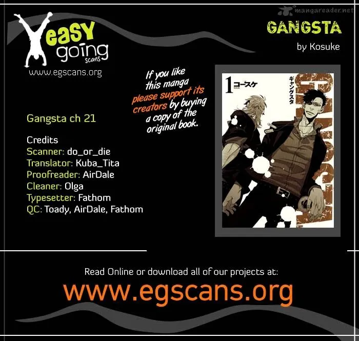 Gangsta.  Manga Chapter 21 page 1 - 