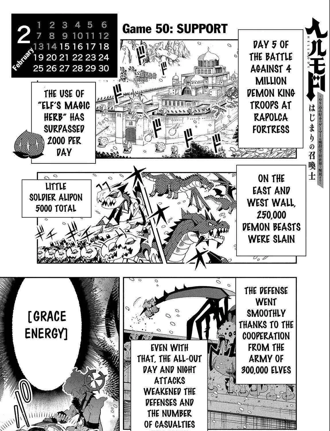 Hell Mode – Yarikomi Suki no Gamer wa Haisettei no Isekai de Musou Suru Chapter 50 page 2 - 