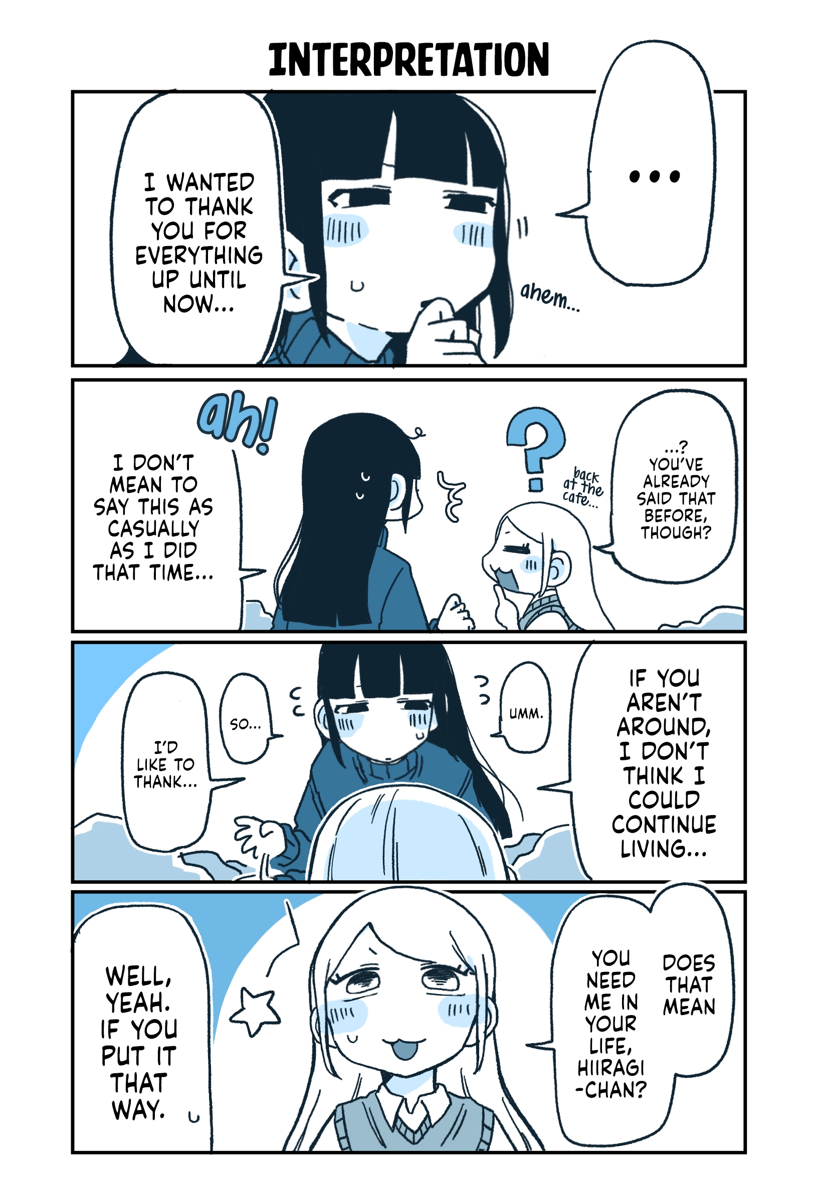 Hiiragi-chan & Tomikawa-chan Chapter 69 page 1 - 