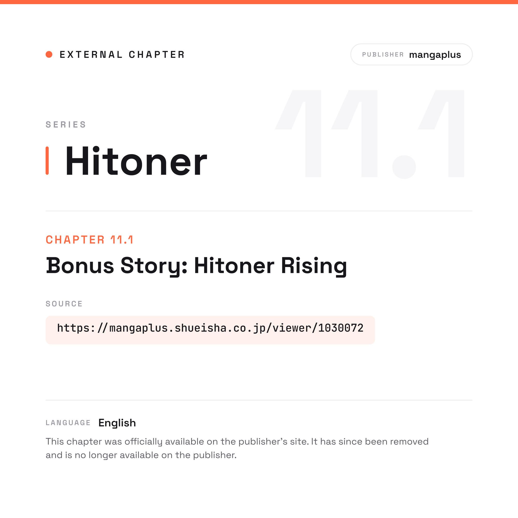 Hitoner Chapter 11.5 page 1 - 
