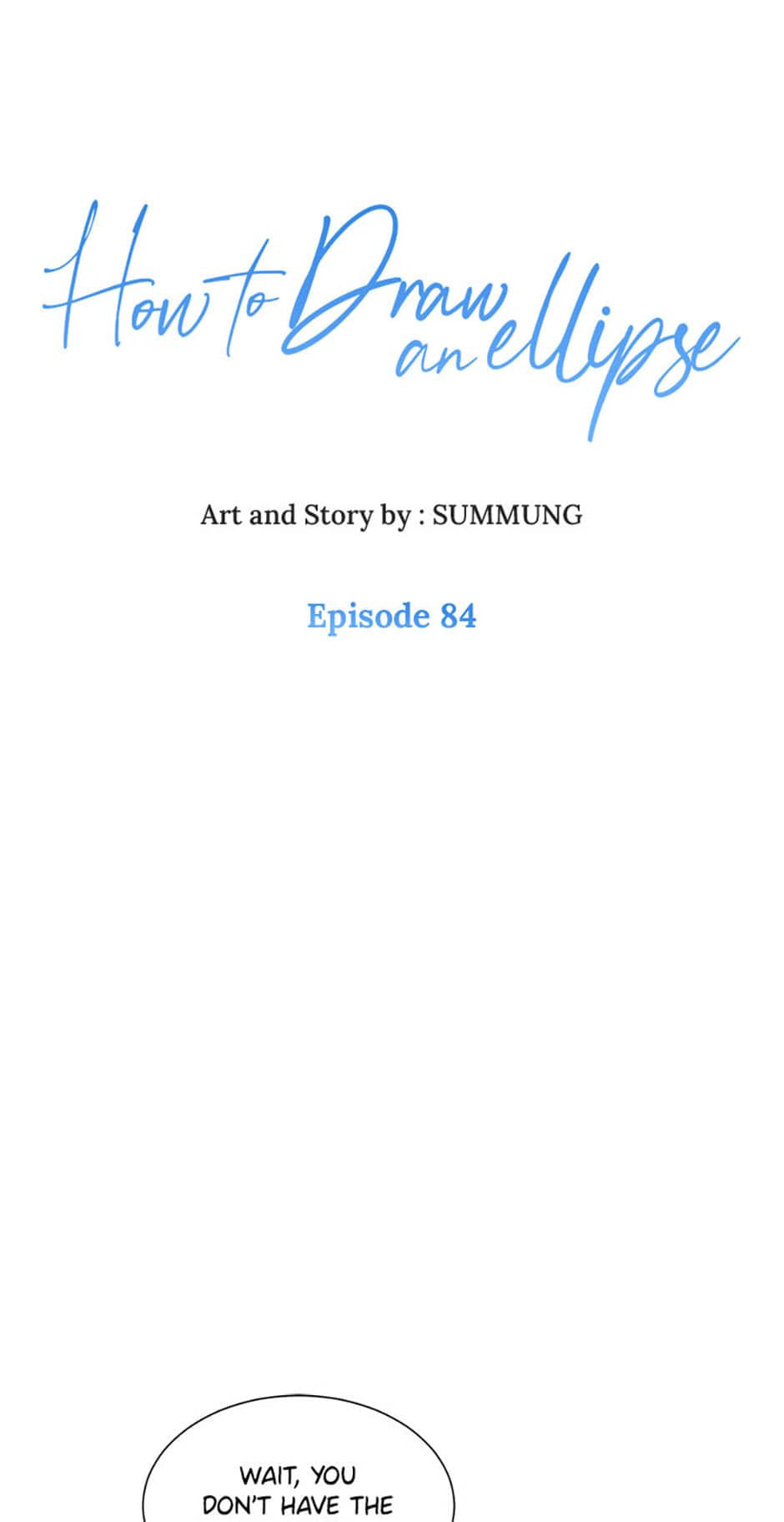 How to Draw an Ellipse Chapter 84 page 1 - 