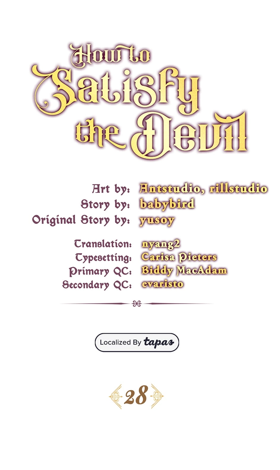 How to Satisfy the Devil Chapter 28 page 1 - 