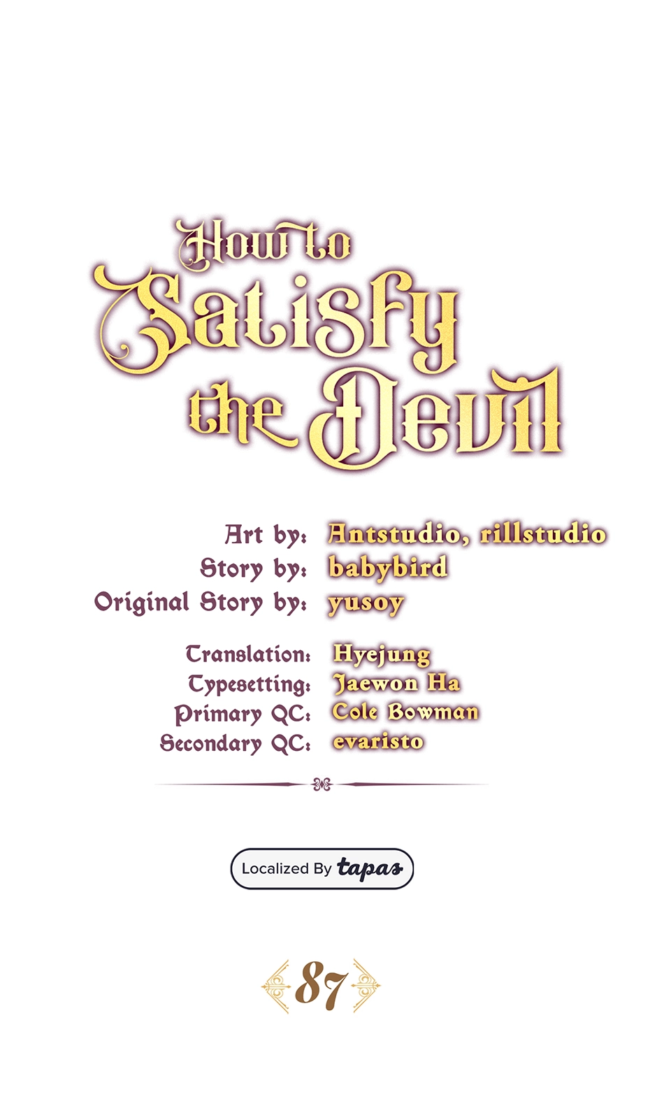 How to Satisfy the Devil Chapter 87 page 1 - 