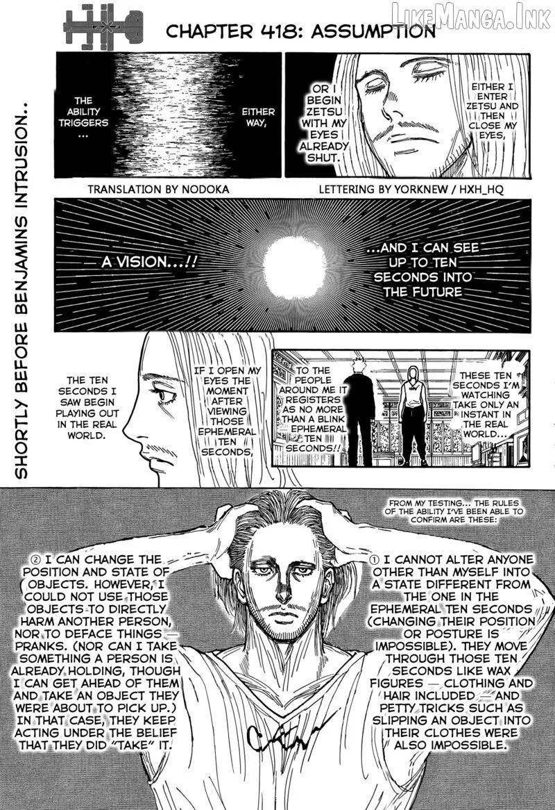 Hunter x Hunter Chapter 418 page 1 - 