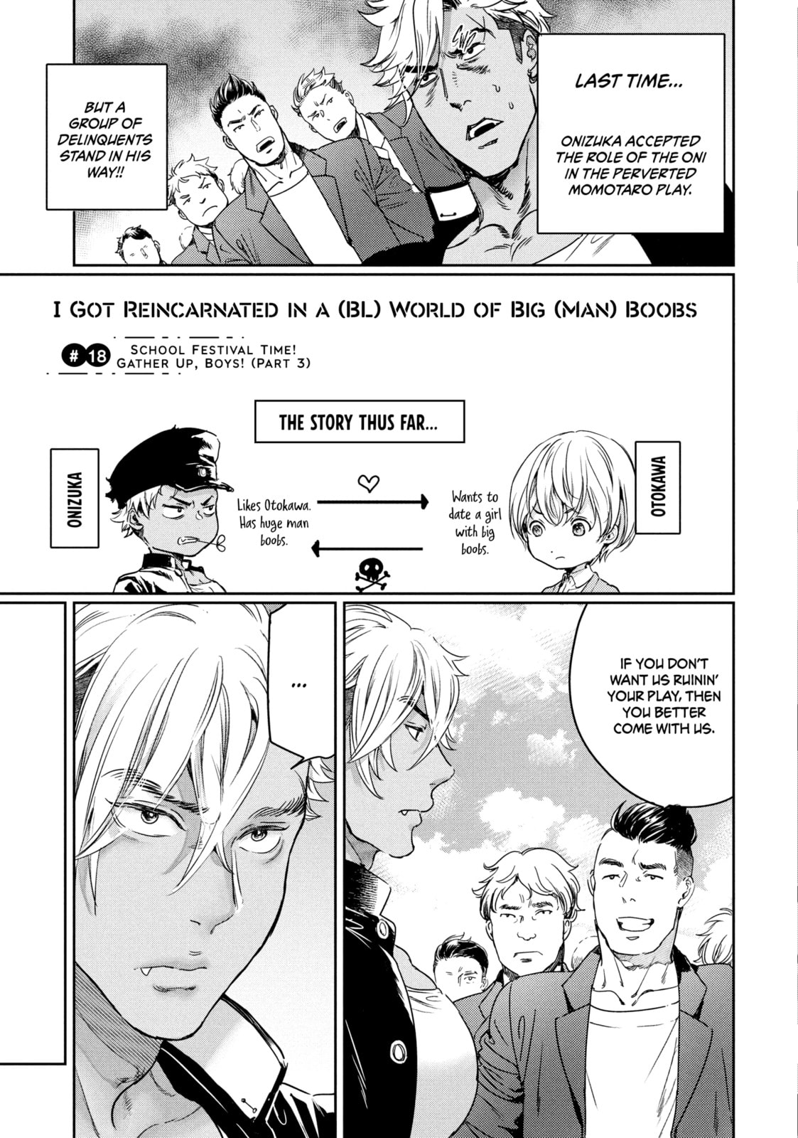 I Got Reincarnated in a (BL) World of Big (Man) Boobs Chapter 18 page 1 - 