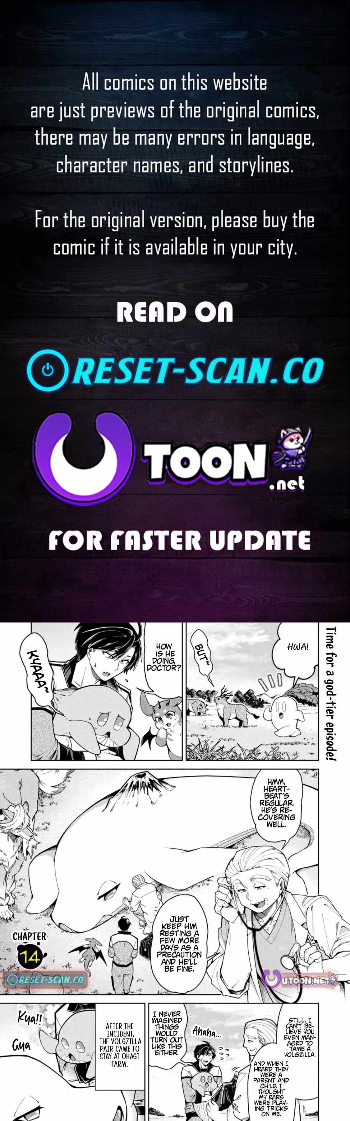 I'm an Overworked Corporate Slave, but After Being Embraced by a Dragon, I Started Streaming My Pet Life With a Tiny Dragon and Monsters on a Farm Chapter 14.1 page 1 - 