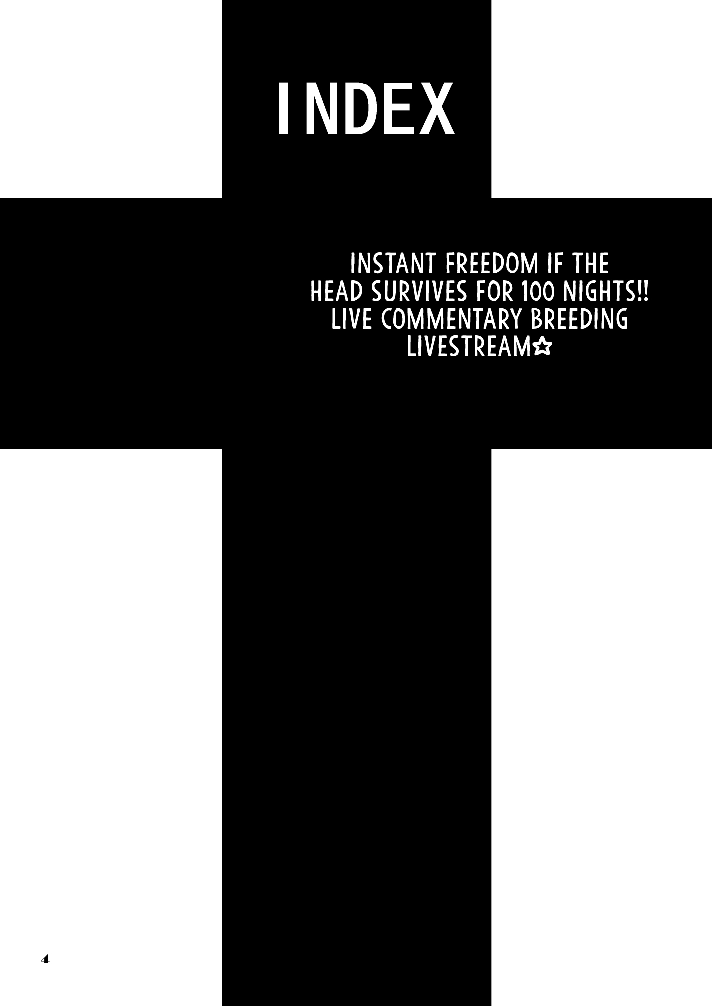 Instant Freedom if The Head Survives For 100 Nights!! Live Commentary Breeding Livestream Chapter 1 page 4 - 