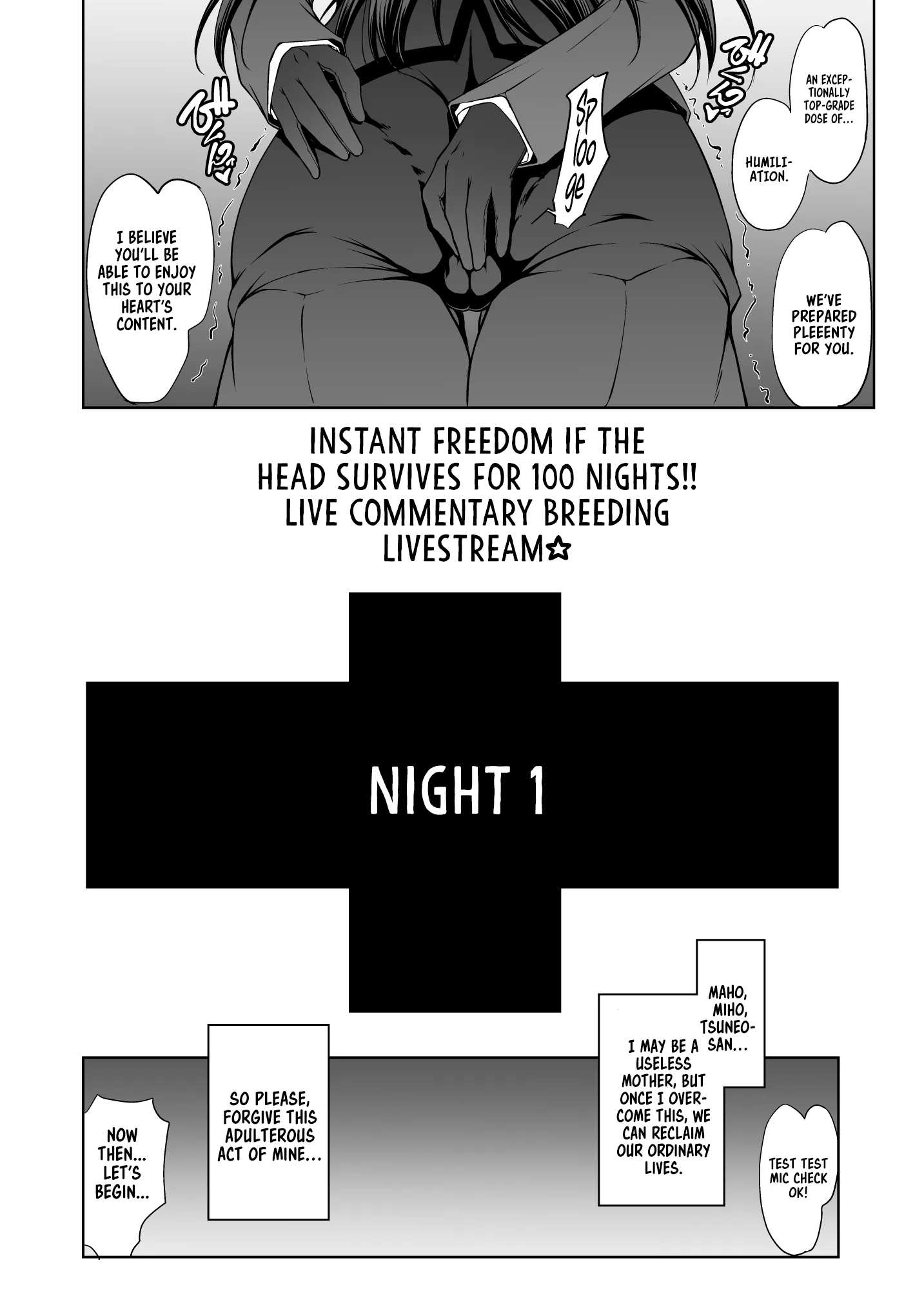 Instant Freedom if The Head Survives For 100 Nights!! Live Commentary Breeding Livestream Chapter 1 page 6 - 