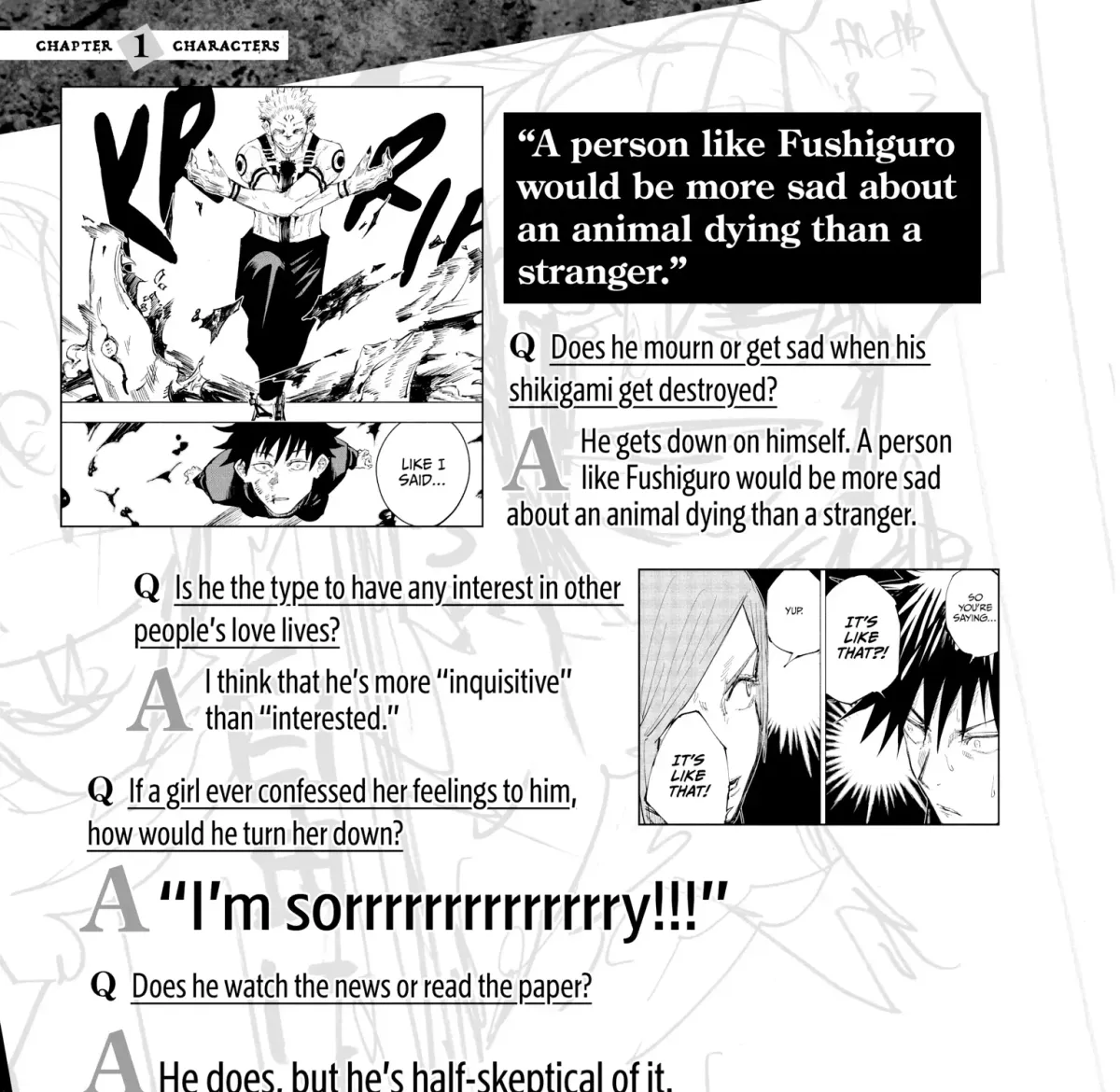Jujutsu Kaisen: The Official Character Guide Chapter 1 page 13 - 