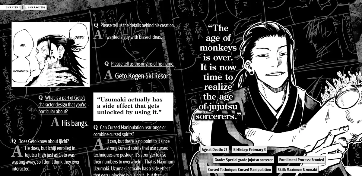 Jujutsu Kaisen: The Official Character Guide Chapter 1 page 127 - 