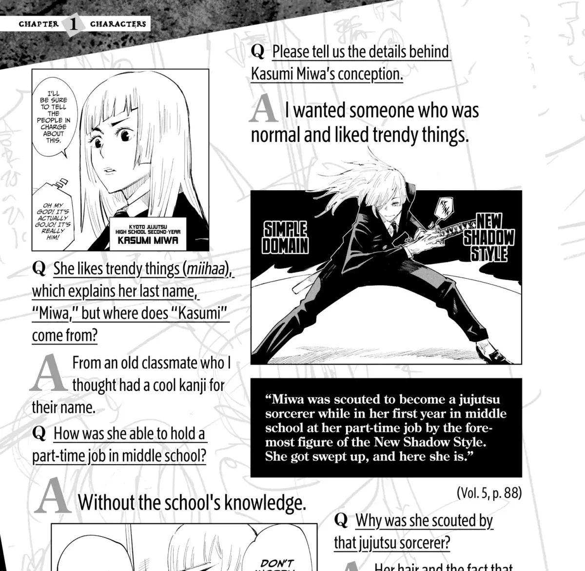 Jujutsu Kaisen: The Official Character Guide Chapter 1 page 55 - 